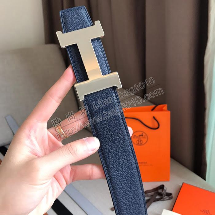 HERMES皮帶 REVERSIBLE LEATHER STRAP 專櫃同步 進口原版皮 愛馬仕男士腰帶  hgh1910